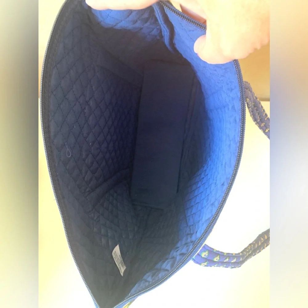 Blue & Yellow Quilted Tote Bag